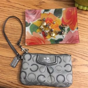 Gray Coach Wristlet